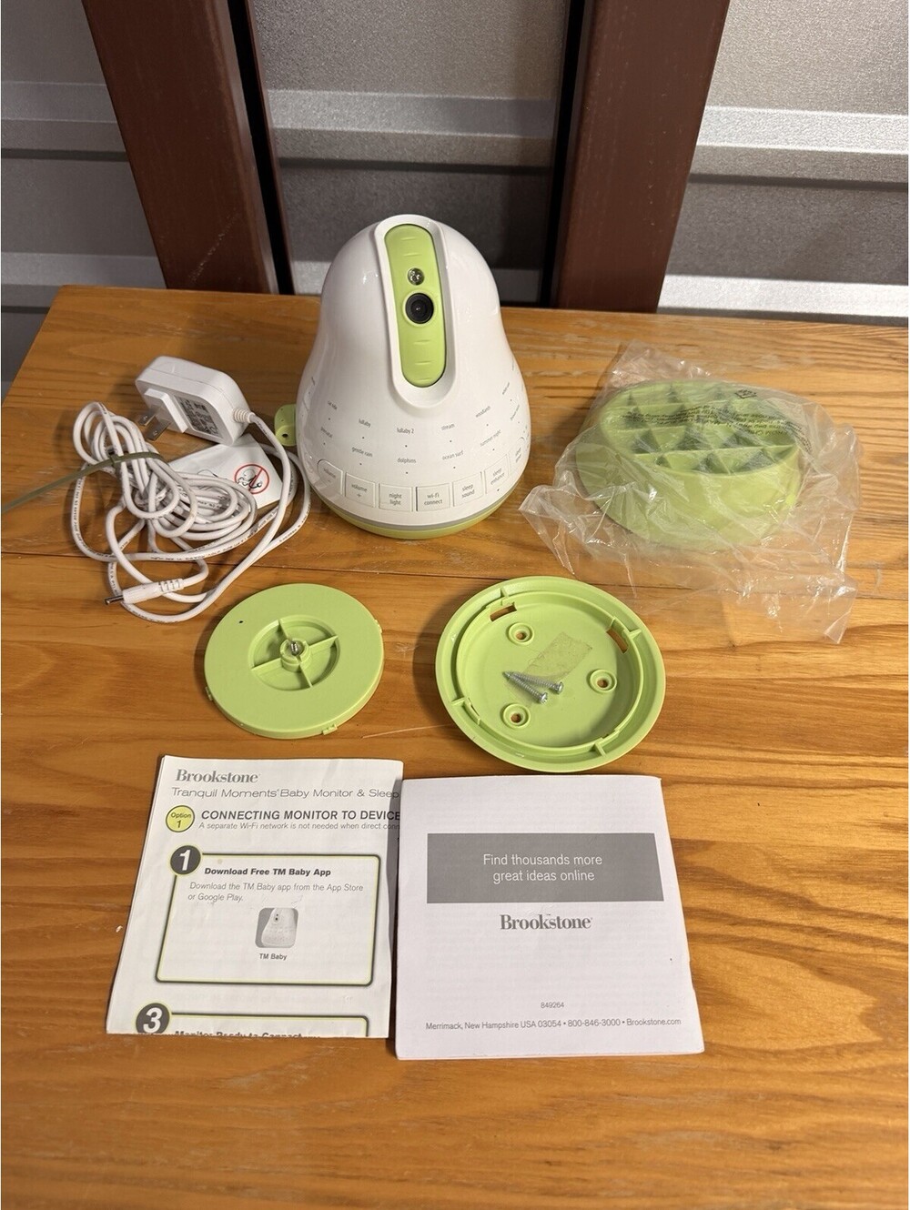 Brookstone Tranquil Moments 849264 Baby Monitor and Sleep Sounds Wi-Fi Connect *